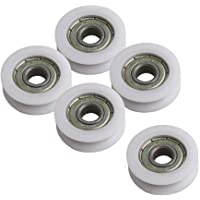 Chiloskit 5 rodamientos de rodillo redondo de nailon de 8 x 30 x 10 mm- con doble escudo 608zz en el interior.